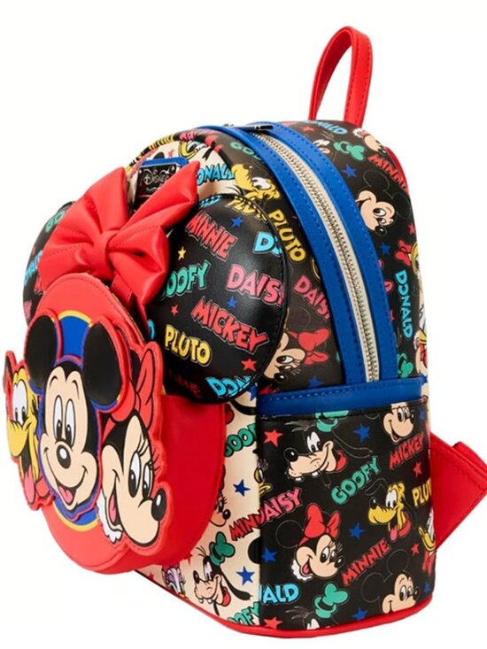 Loungefly Disney Mickey & Friends Classic All-Over Print Mini Backpack Ear main image 9